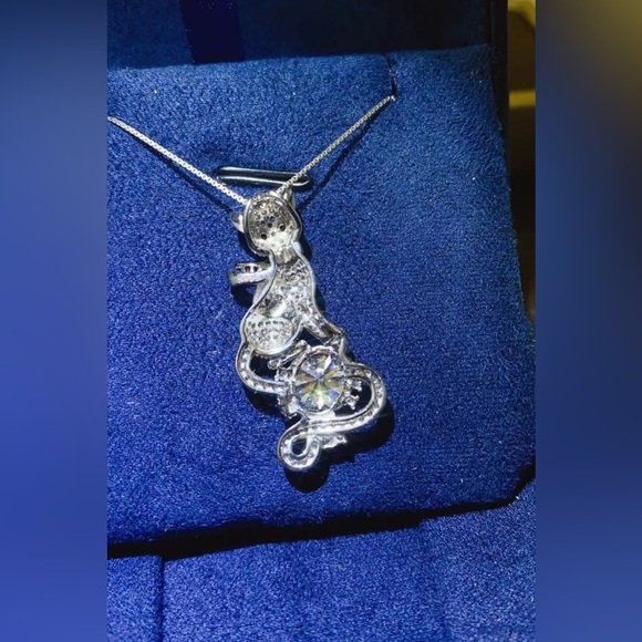 2 Carat Moissanite 925 Sterling Silver Necklace - Picture 5 of 6